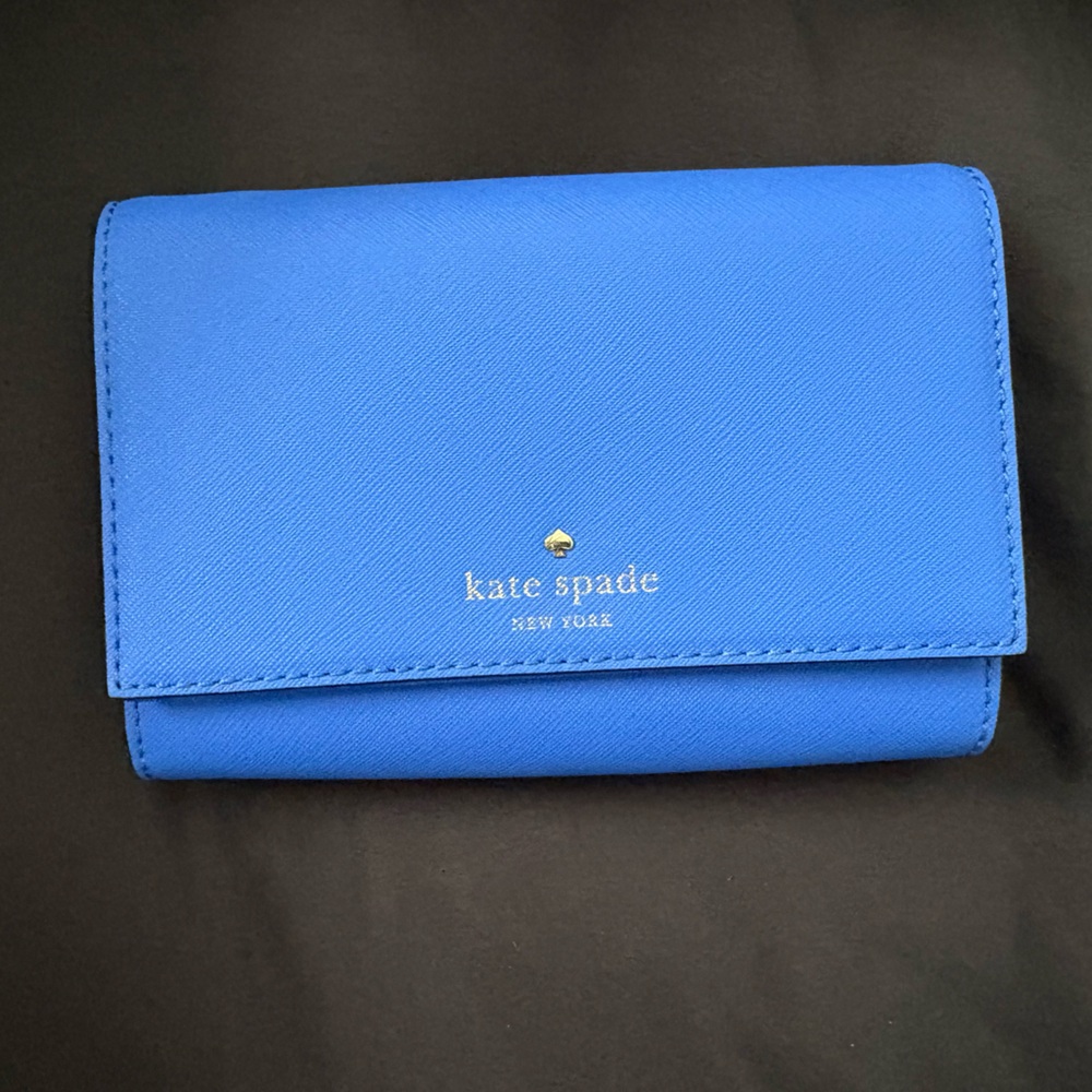 Blue Kate Spade crossbody/clutch